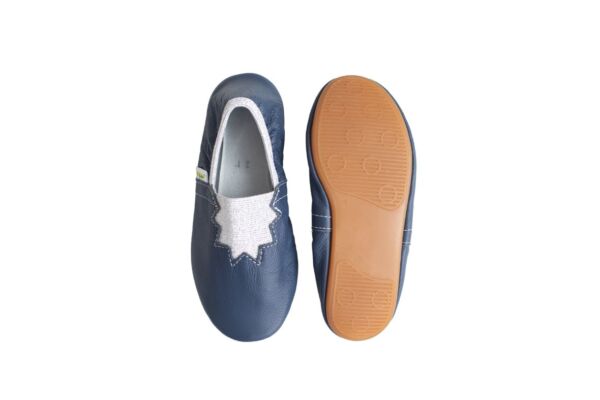 Rolly school slippers joy blue nonslip sole