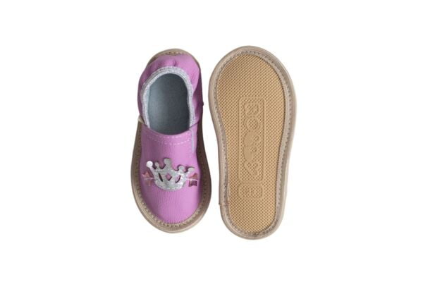 Rolly slippers for preschool toddler girl crown nonslip sole