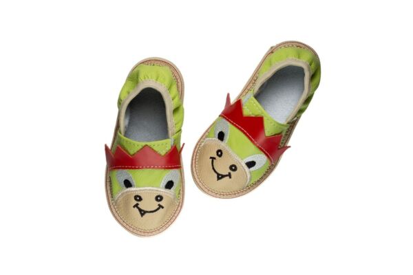 Rolly kindergarten daycare leather slippers toddler dino light green toddlers for boys