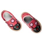 Rolly leather kindergarten daycare slippers toddler ladybug pink for toddlers (1)