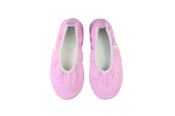 Rolly school leather slippers fly girl violet