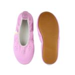 Rolly school leather slippers fly girl violet nonslip sole