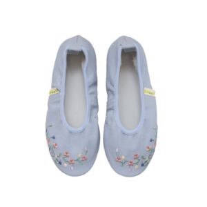 Rolly classroom shoes school slippers flowers blue