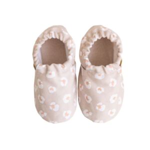 Rolly cotton barefoot slippers for preschool beige