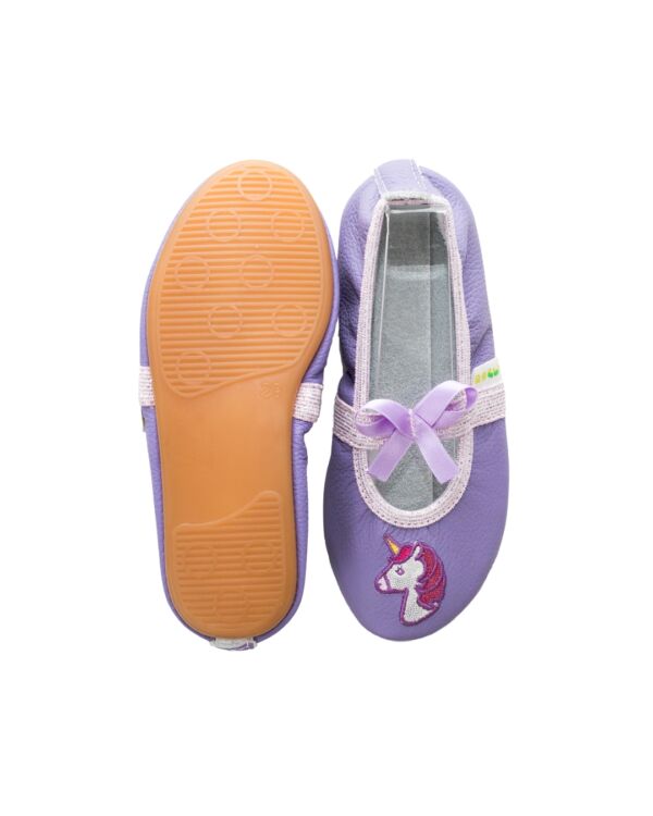 Rolly classroom shoes unicorn purple nonslip sole