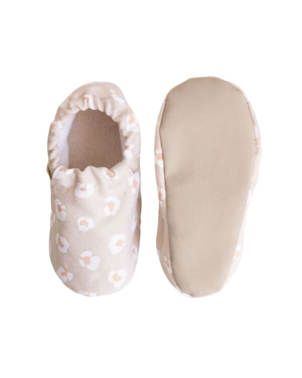 Rolly cotton barefoot classroom shoes for preschool beige nonslip sole