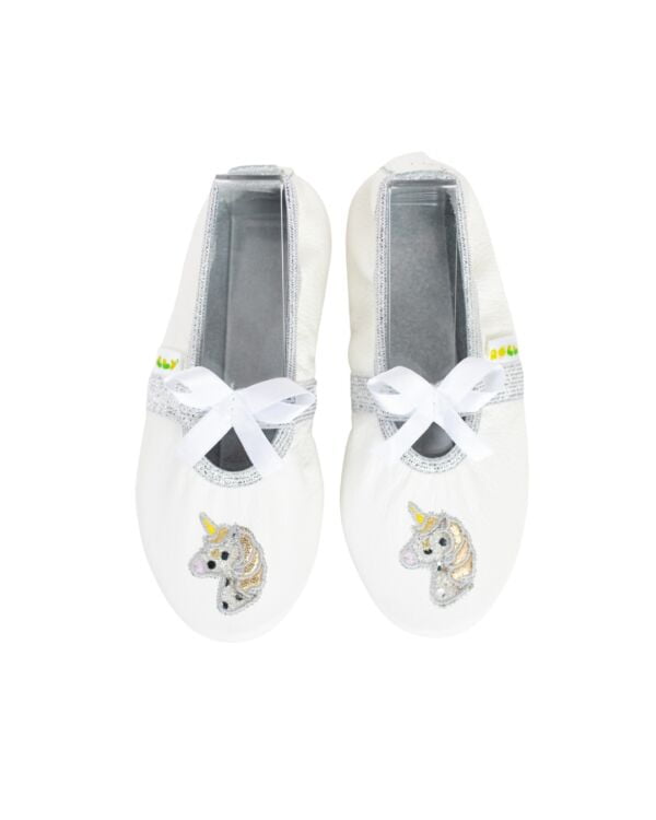 Rolly slippers classroom shoes unicorn white